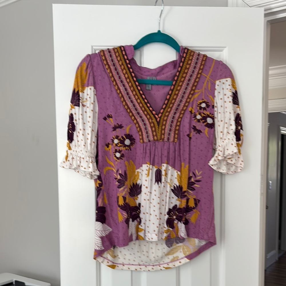 Purple Floral Women's Top - from Anthropologie